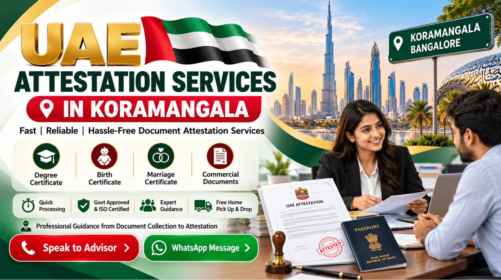 UAE Attestation Services in Koramangala