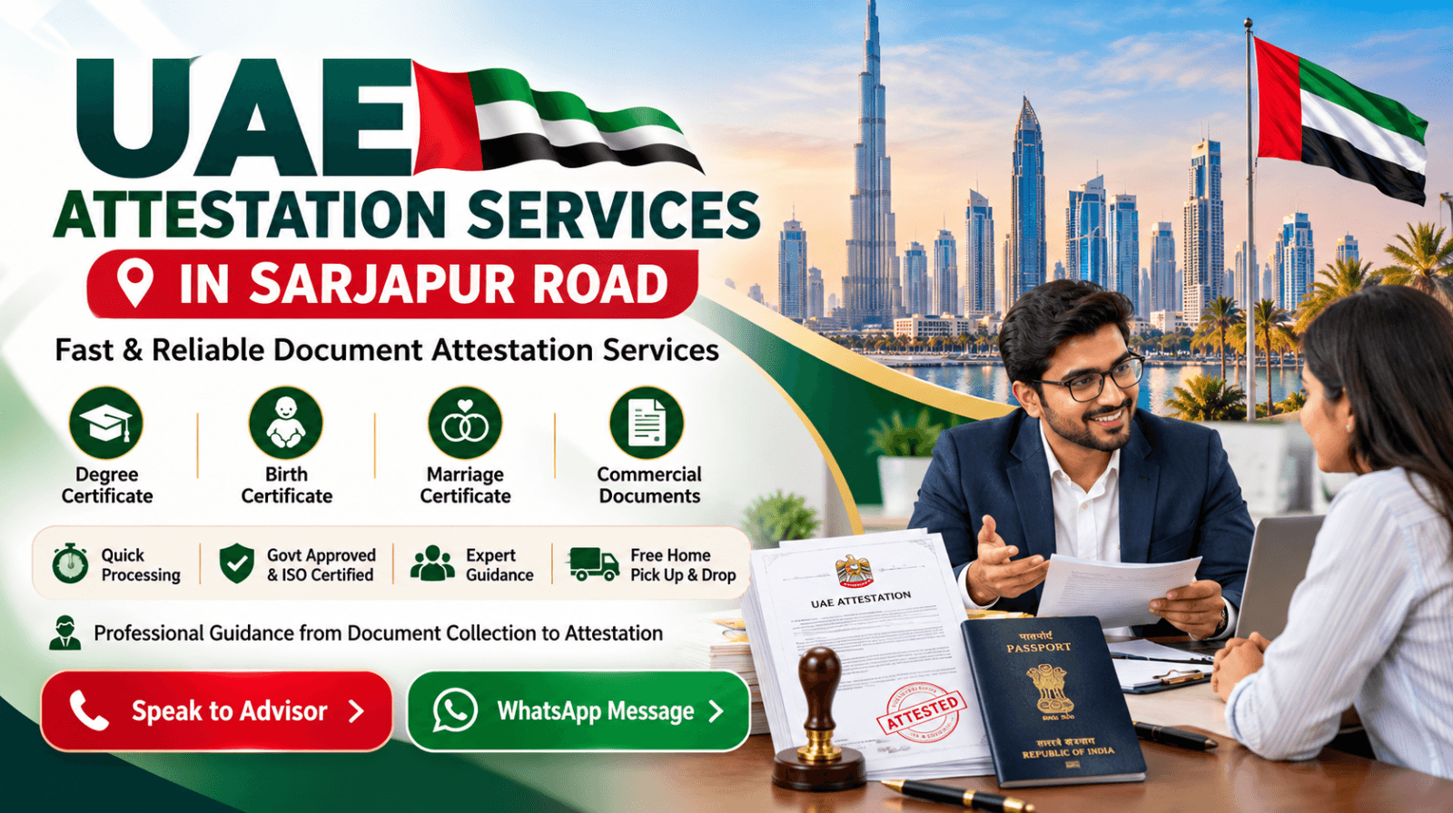 UAE Attestation Services in Sarjapur Road