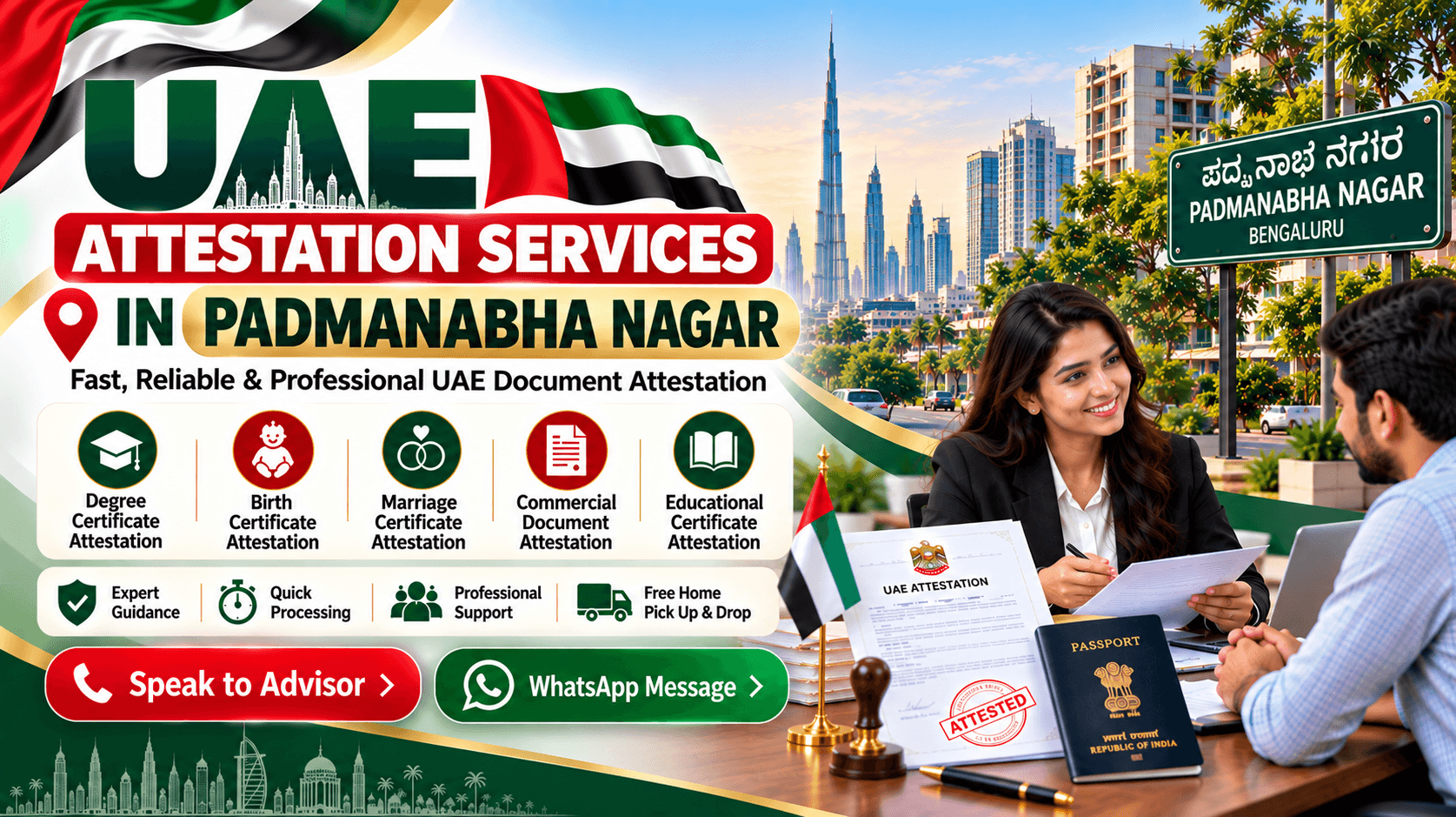 UAE Attestation Services in Padmanabha Nagar