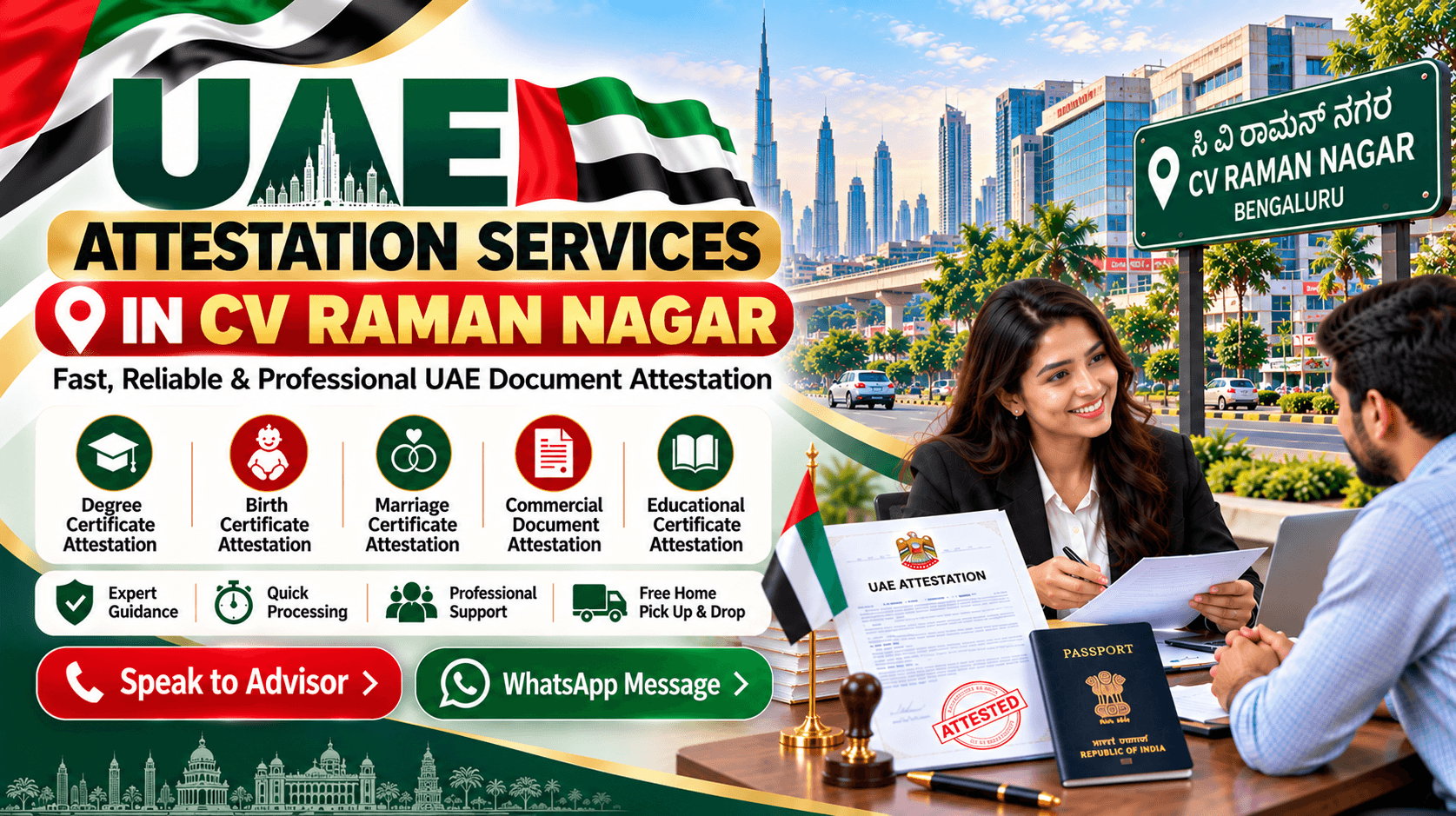 UAE Attestation Services in CV Raman Nagar